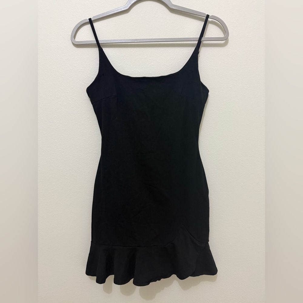 Princess Polly Black Ruffle Hem Dress